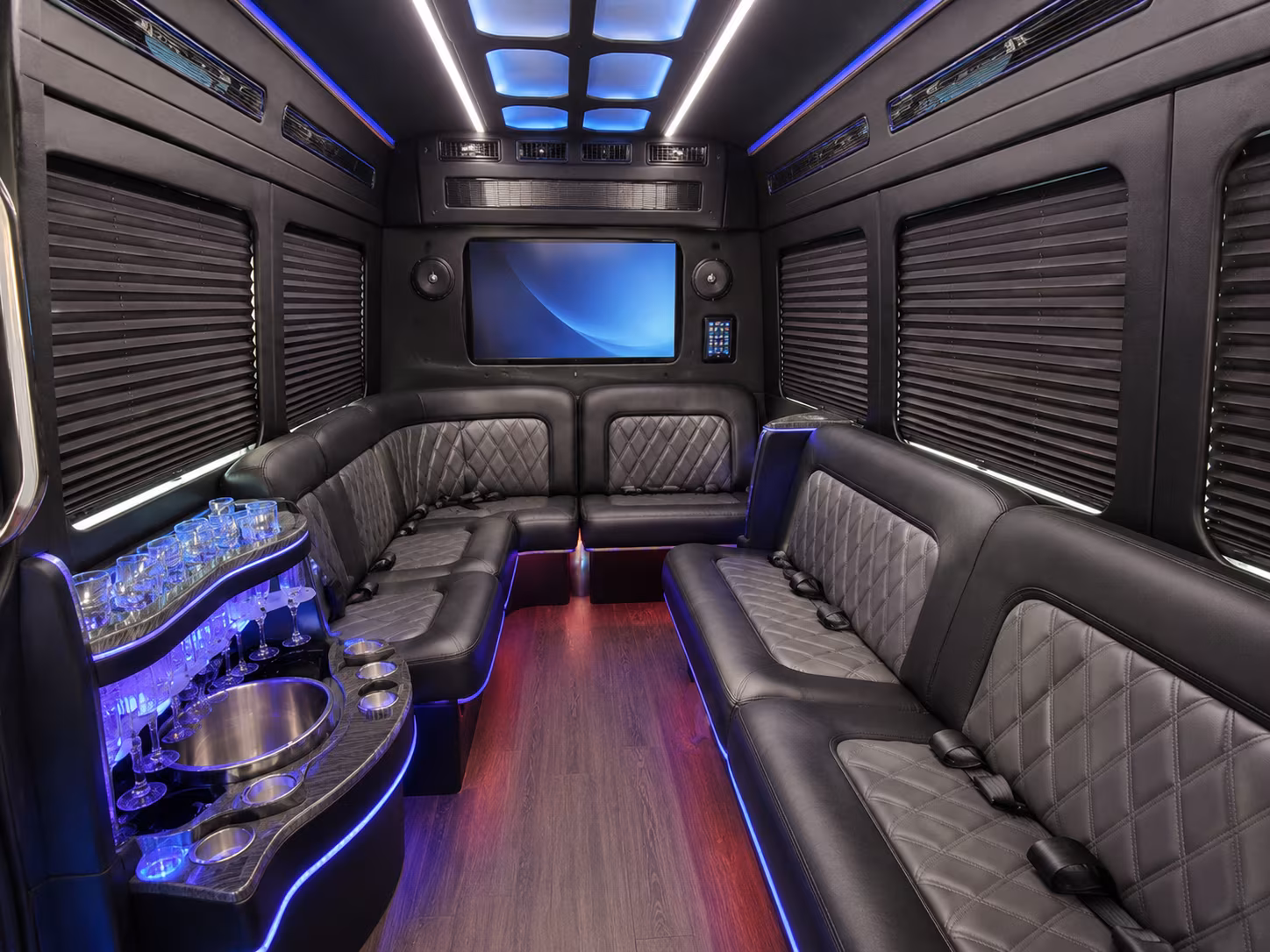 irving party bus interior
